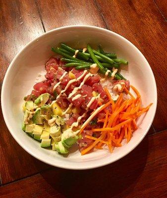 Sashimi grade Yellowfin Tuna Poke Bowl