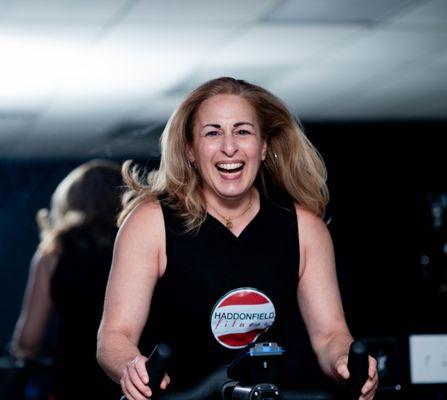 Inside The Ride Studio at Haddonfield Fitness in Cherry Hill, New Jersey.