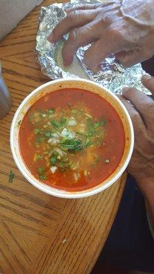 Menudo - 32 ounce size, served with corn tortillas