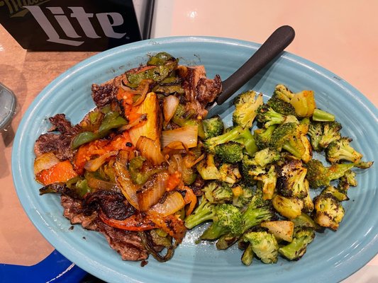 Steak and broccoli