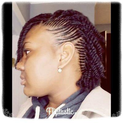 cornrow and twist style