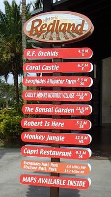 Redland's sign post at Schnebly's Winery.