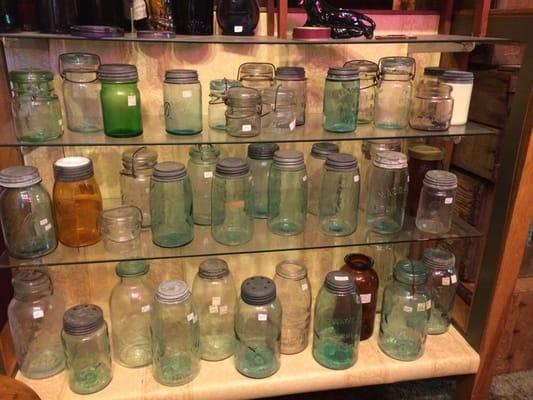 Fruit jars and bottles.