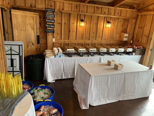 CLAYs BBQ set up at FAITHBROOKE BARN AND WINERY.