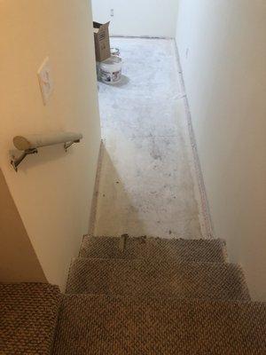 Hallway coming down steps