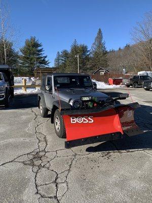 2013 JK Wrangler Sport with a Boss HTX  installed on    23 Dec2020 at Balcom Brothers, Milford NH