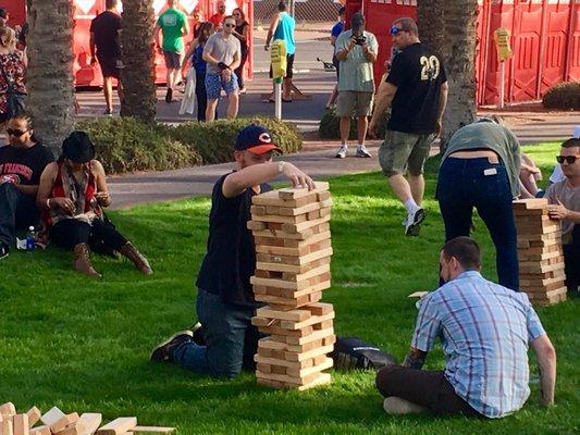 Yes, you can play Jenga while sampling the beer!