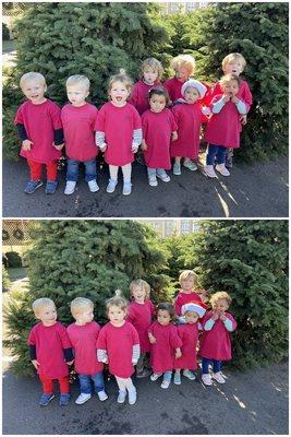 Ladybugs at Christmas Tree Lot Ladybug Childcare & Preschool SF