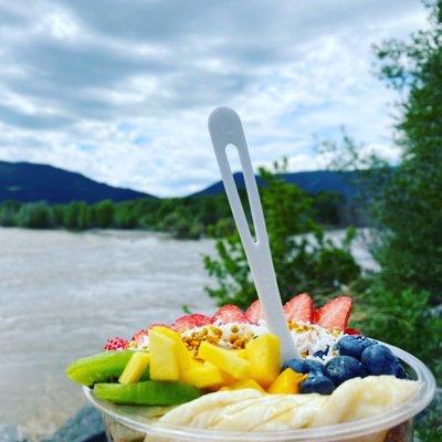 Enjoying the "River's Edge" bowl along the Yellowstone River