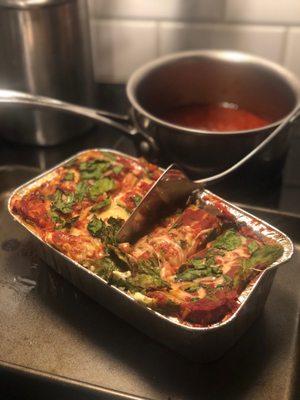 Vegetarian lasagne. Yum!