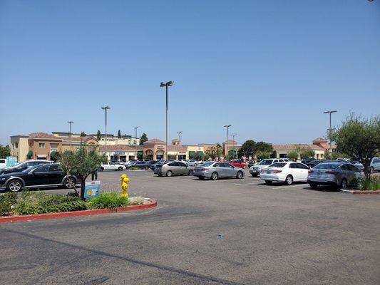 View across parking lot from Vons