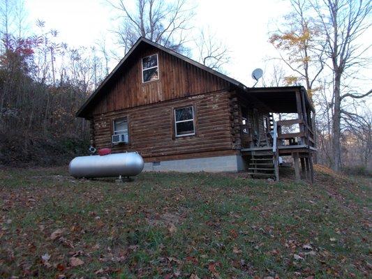 Cabin A is 2 bedrooms and very secluded with satellite TV, hot tub, and gas grill