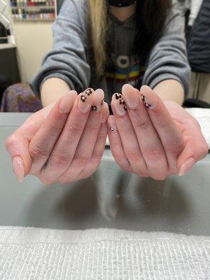 Acrylic nails with gel polish