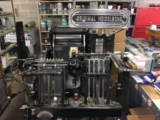 Our Heidelberg Letterpress for die-cutting