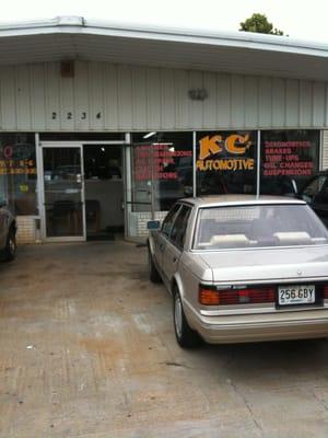 Front door of KC's Automotive