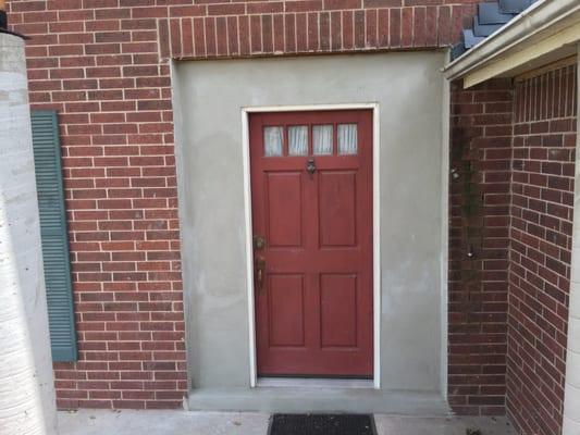 New  design for door with stucco