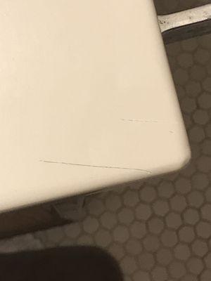 Scratches on sink