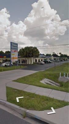 Street view of the entrance off Colonial