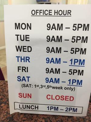 Business hours