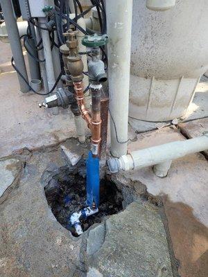 Pool fill line repair