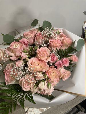 Two dozen birthday rose bouquet with regular and mini roses