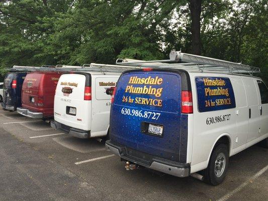 Hinsdale Plumbing Service Trucks