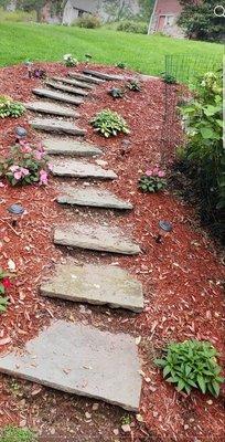 Stone steps with a curve,  a true masterpiece!