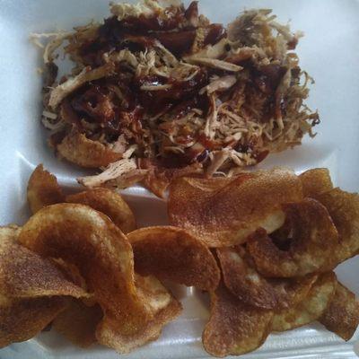 Barbecue Pull Chicken Homemade Mesquite Chips