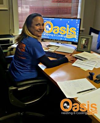 Oasis Heating & Cooling Office Manager Jennifer Tessier