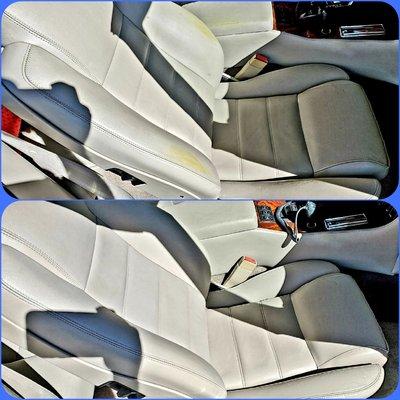 Mercedes Stained Vinyl Seats and Center Console Dye