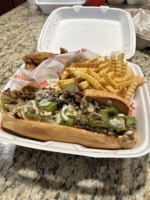 Philly Combo with 5 wings