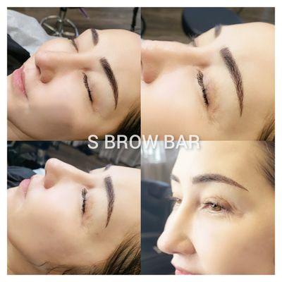 natural combo brow (microblading + shading) Right after the procedure, it will be faded away 30% in a month