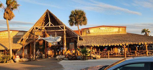 Exterior of Moby Dick's restaurant in Port Aransas TX.