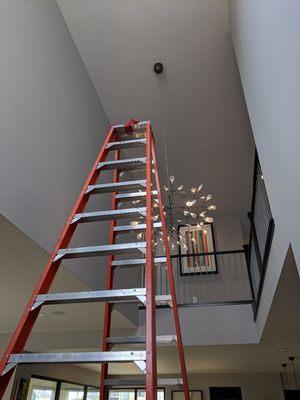 20 foot ceiling ladder install