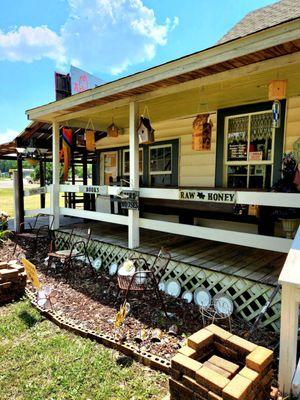 June 2022: Exterior Signage Pic #2 of 2--  Furniture, Books, Bird Houses, & Raw Honey