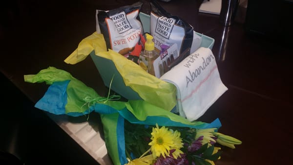 The Congratulations basket and flowers Brande gave me at my closing :)