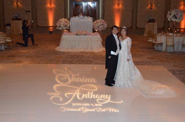 Anthony & Shaina Wedding . 01.04.2020             Fairmont Grand Del Mar                                   JVI Entertainment Gobo