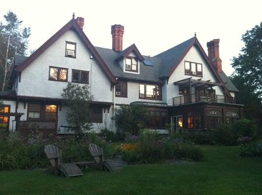 The Manor House at dusk