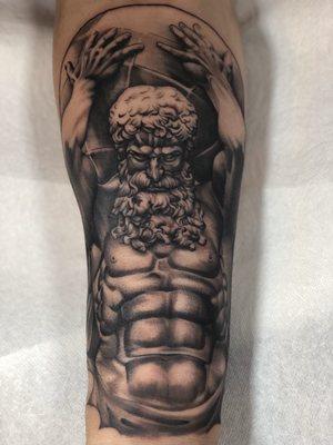 Atlas done on the inner forearm.