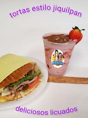 Tortas estilo jiquilpan y deliciosos licuados