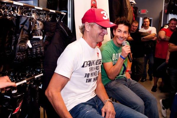 Grand opening with Pros Kevin Schwantz and Nicky Hayden