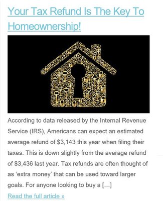 use your tax refund to buy a home