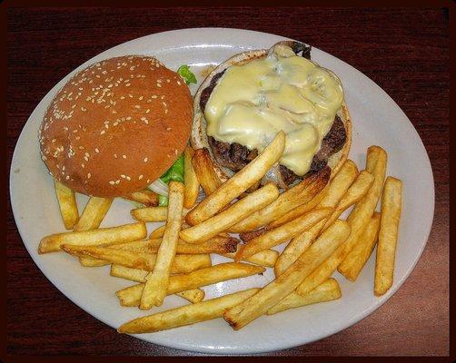 Mushroom Swiss Burger