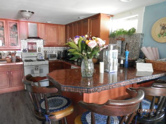 Fully modern, updated kitchen, including dishwasher and full size range/oven in the Shawnee accommodations at the Denmark Stage Stop House.