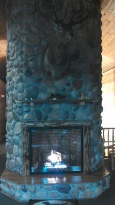 Thee fireplace...great spot to get warm after a cold day hunting