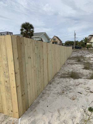 6' Wooden Privacy Fence, Pensacola Beach, FL