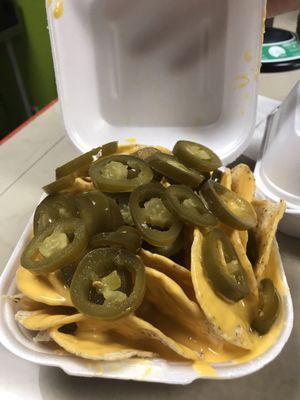 Nachos with a little bit of Jalepenos!!!!