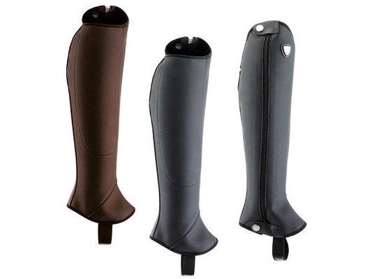 Tattini Boots - Bi Stretch Half Chaps - Black and Brown - English Riding Chaps