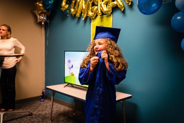 Graduation from therapy and school readiness are goals for every kiddo at Hopebridge.