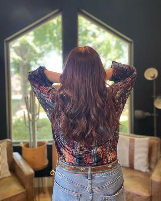 CopperCowboy hair color and cut by cassie